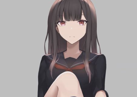 【Live2D動画】制服黒髪ちゃんの足